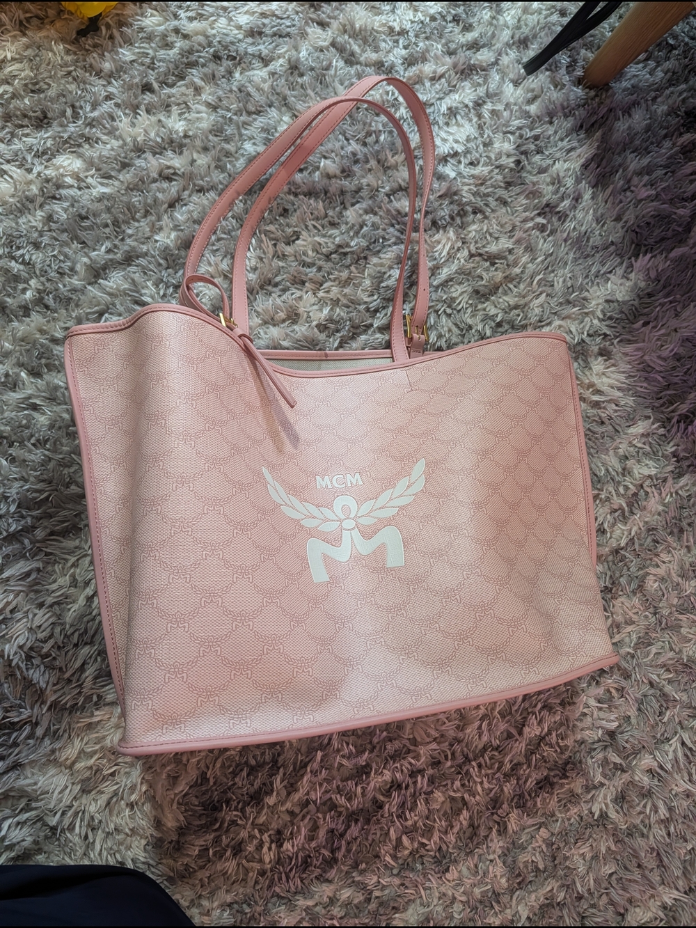 MCM Blush Pink Logo Tote